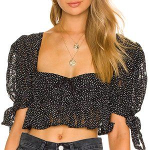 For Love & Lemons Lelia Top in Black